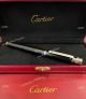 Imitation Cartier Santos Rollerball pen Black Precious Resin (2)_th.jpg